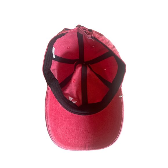 Red Cotton Baseball Cap Embroidered Malta & Maltese Cross Adjustable Strapback - Picture 5 of 6